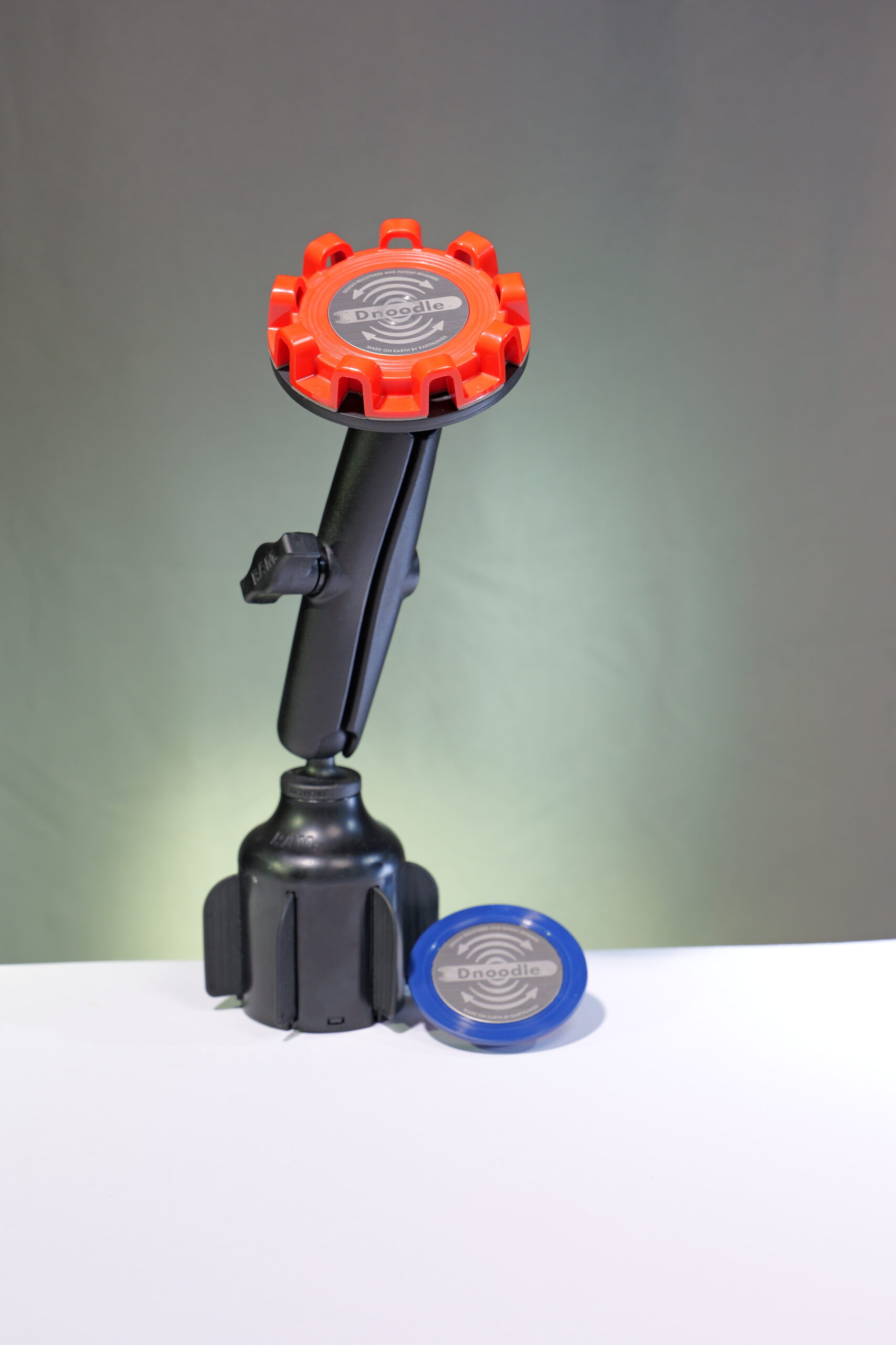 RAM-A-CAN drink holder mount with Dnoodle TwistLatch magnetic system